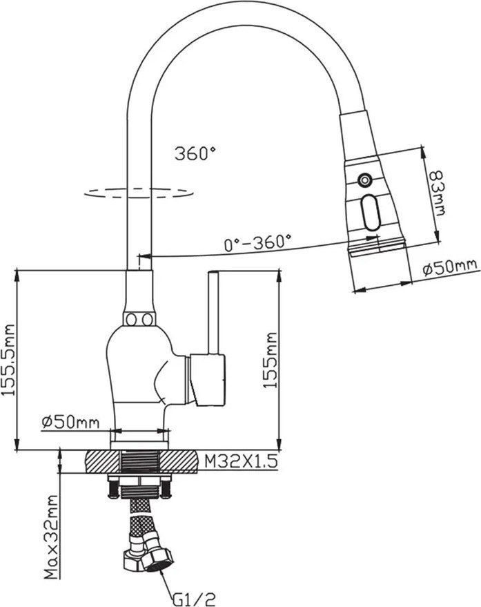 Смеситель Diadonna Д46-0014ВL