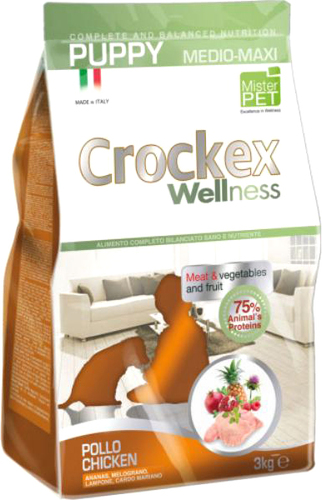 Сухой корм для собак Crockex Wellness Medio-Maxi Puppy Chicken & Rice 12 кг