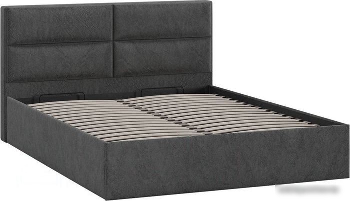 Кровать Трия Глосс универсальный тип 1 с ПМ и заглушиной 160x200 (Wellmart Graphite)