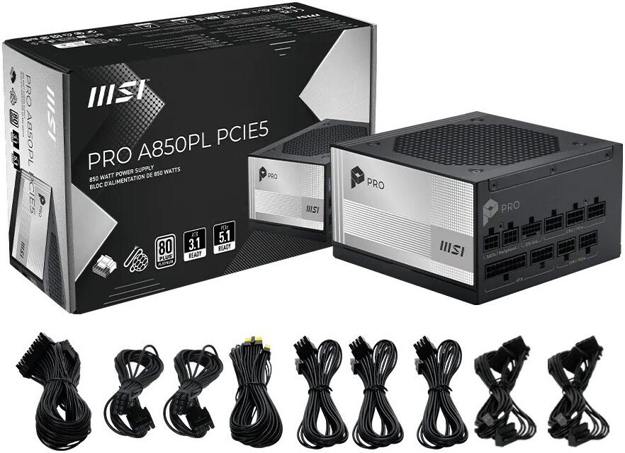 Блок питания MSI PRO A850PL PCIE5