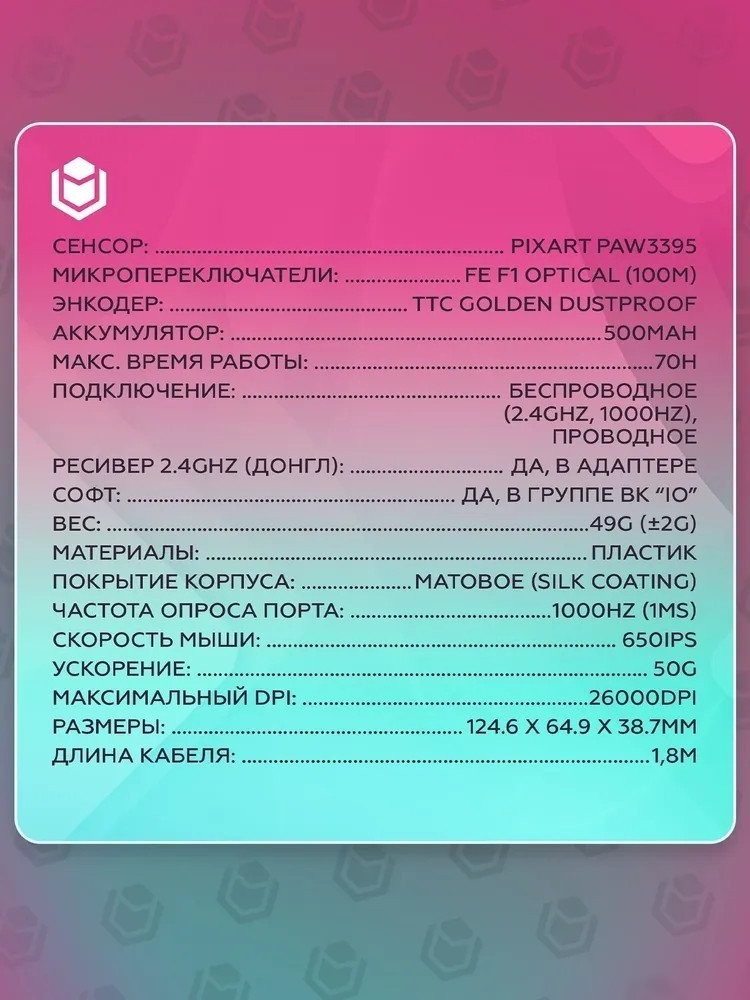 Игровая мышь IO by Red Square Aurora (бирюзовый)