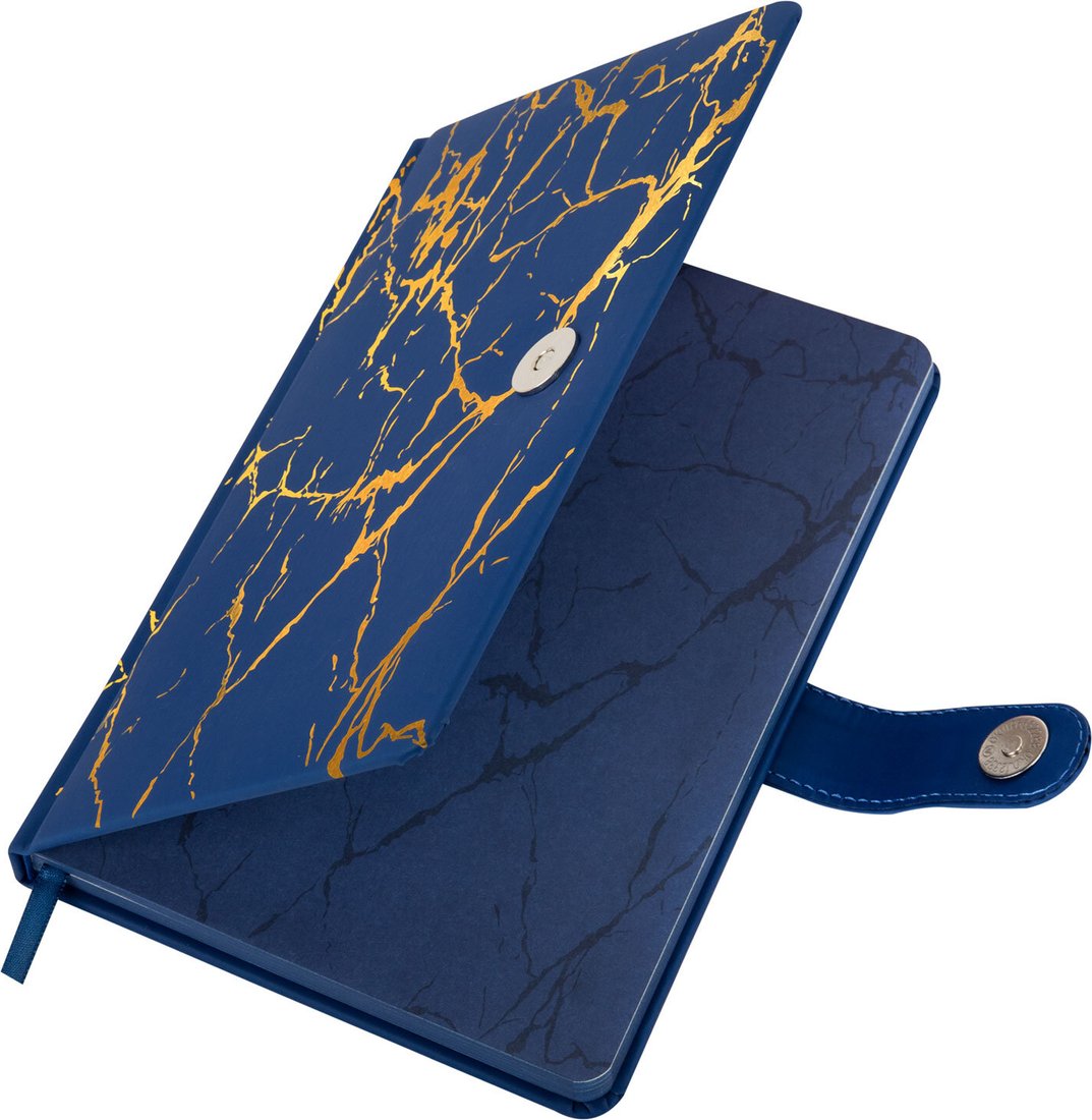 Блокнот BRAUBERG Goldy 118645 (синий)