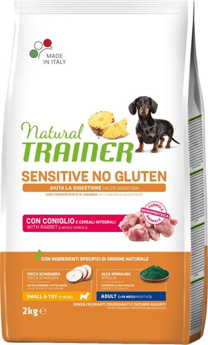 Сухой корм для собак Trainer Sensitive No Gluten Mini Adult with Rabbit (для взрослых мелких пород с чувствительным пищеварением с кроликом) 2 кг