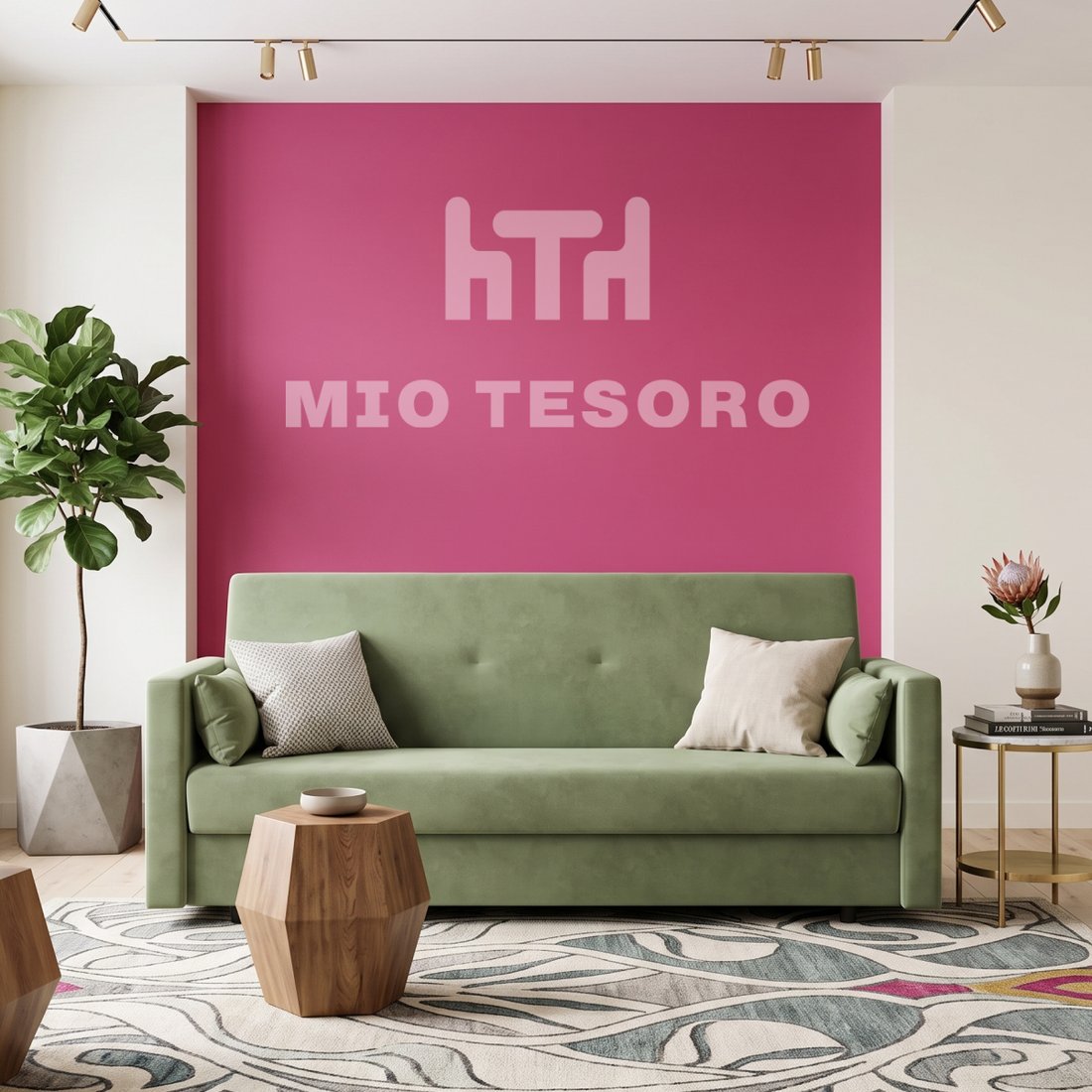 Диван Mio Tesoro Номан (велюр, мятный)