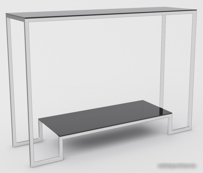 Консольный стол Hype Mebel Голд гласс 80x35 (белый/стекло черное) Консольный стол Hype Mebel Голд гласс 80x35 (белый/стекло черное)