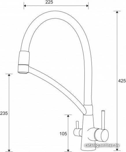 Смеситель Paulmark Siegen Si213111-418 (черный металлик)