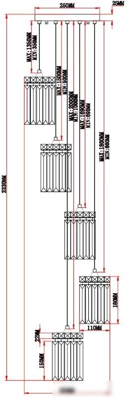 Подвесная люстра Moderli Levi V10761-5P