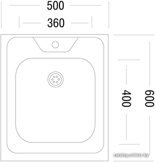 Кухонная мойка Ukinox Стандарт STD500.600 ---5C 0C- (с сифоном)