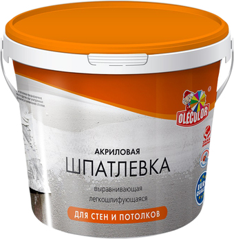 Шпатлевка Olecolor акриловая для стен и потолков 1.8 кг