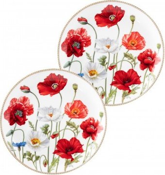 Набор тарелок Elan Gallery Маки 420762 (New Bone China)