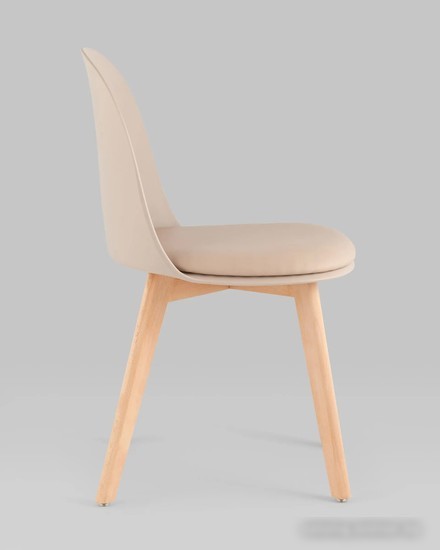 Стул Stool Group Fog с подушкой SL-7022DM (бежевый, деревянные ножки)