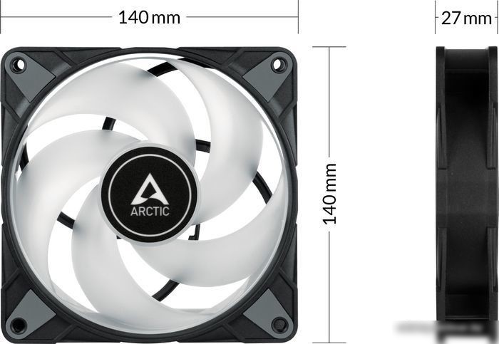 Набор вентиляторов Arctic P14 PWM PST A-RGB 3 шт ACFAN00257A