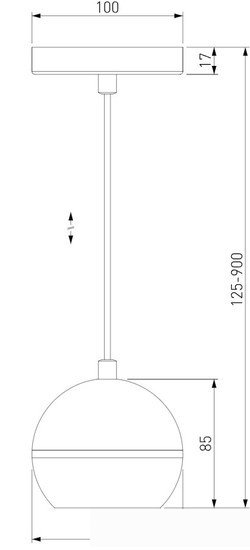 Подвесная люстра Elektrostandard DLS023 9W 4200K (черный /золото)