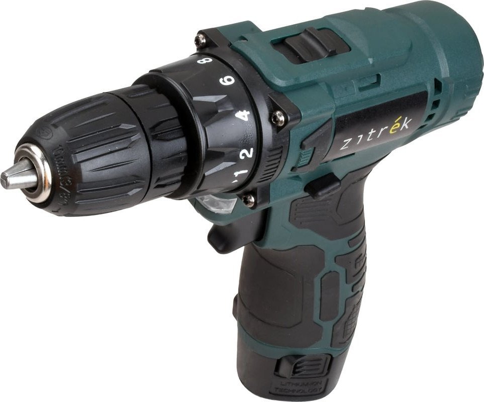 Дрель-шуруповерт Zitrek Green 12V Plus 085-1014 (с 2-мя АКБ)