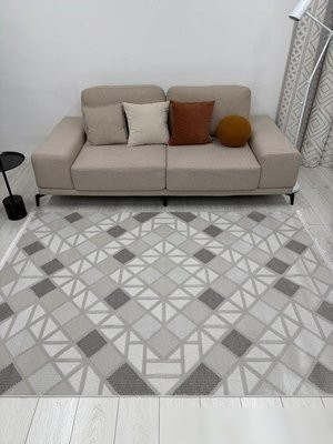 Ковер для жилой комнаты Radjab Carpet Моника Прямоугольник MC 367A 12585RK (1.2x1.8, Beige)