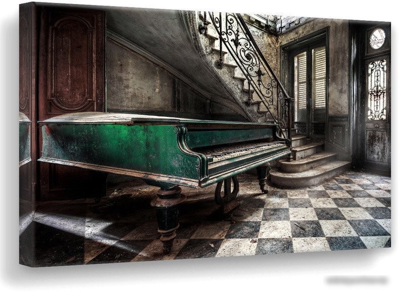 Картина Orlix Пианино в серебре CA-11900 113x85 см