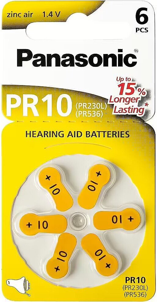 Батарейка Panasonic PR10 PR230/PR536 PR-10L/6LB (6 шт) Батарейка Panasonic PR10 PR230/PR536 PR-10L/6LB (6 шт)