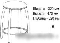 Табурет ВВР Премиум (рогожка коричневый)