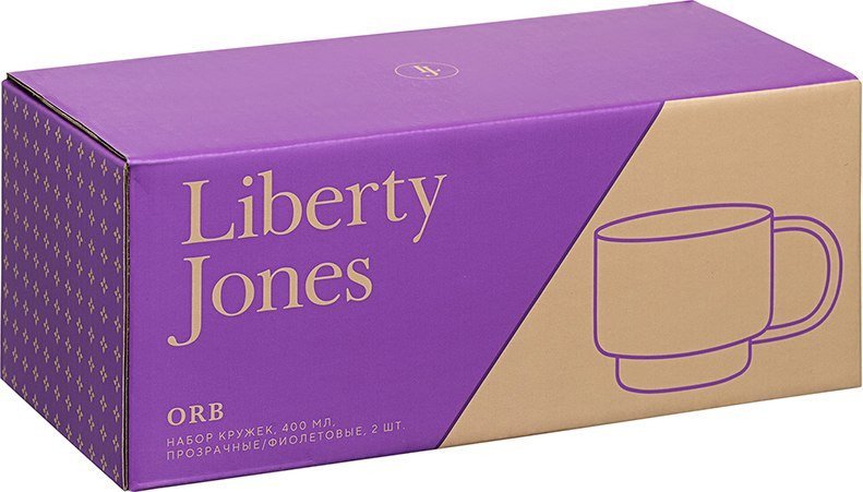 Набор кружек Liberty Jones Orb LJ0000368 (2шт, прозрачный/фиолетовый)