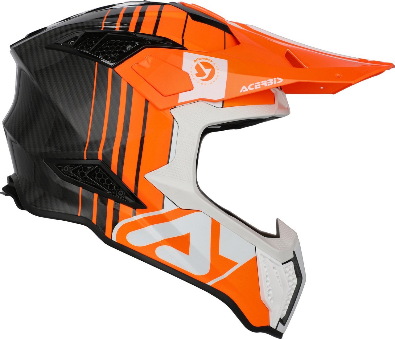 Мотошлем Acerbis Airstrike-C 0026832.203.068 (XL, оранжевый/белый)
