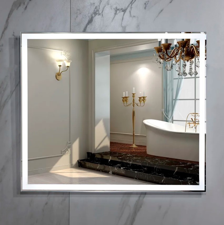 Пекам Зеркало Greta 90x80 greta-90x80B (с подсветкой и бесконтактным сенсором)