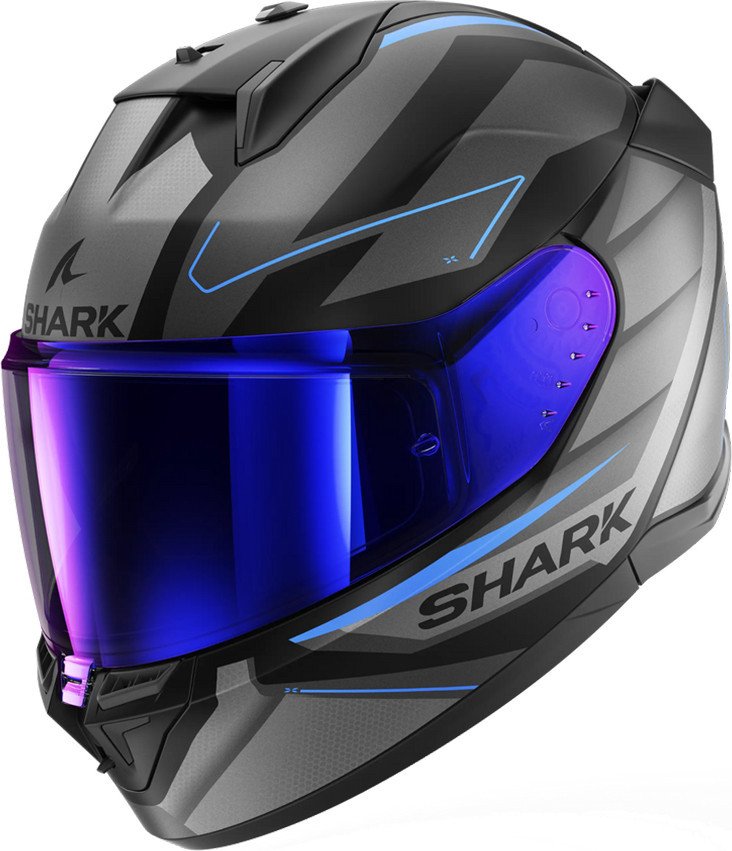Мотошлем Shark Helmets D-SKWAL 3 Sizler Mat HE0923EKAB (M, черный/антрацит/синий)