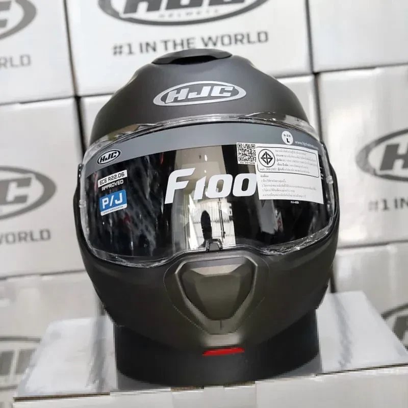Мотошлем HJC F100 Semi Flat (M, титановый)