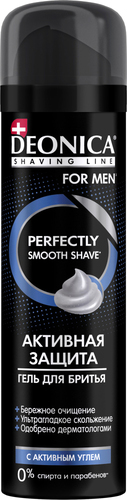 Гель для бритья Deonica For Men Активная защита 200 мл