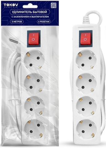 Сетевой фильтр Tokov Electric TKE-C01-BU4-5-1-ZV
