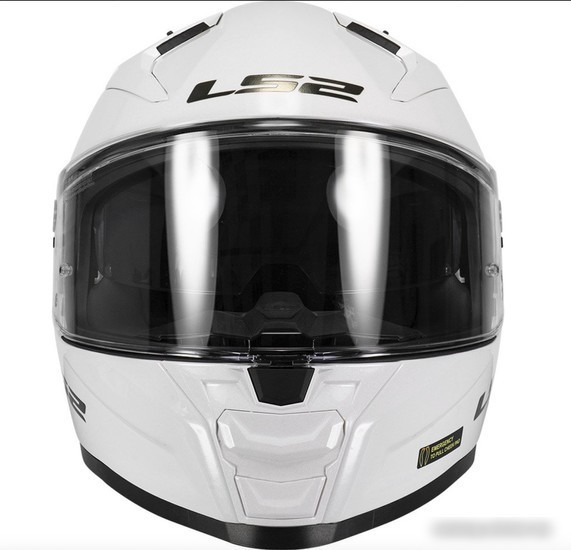 Мотошлем LS2 FF811 Vector Ii Solid (M, белый глянцевый)