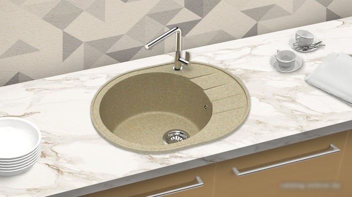 Кухонная мойка Berge BR-6201 (песочный матовый)