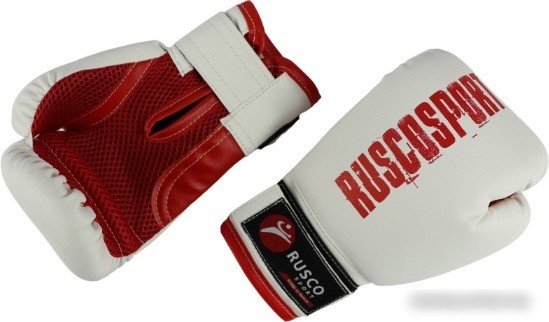 Тренировочные перчатки Rusco Sport 6 oz (белый/красный)