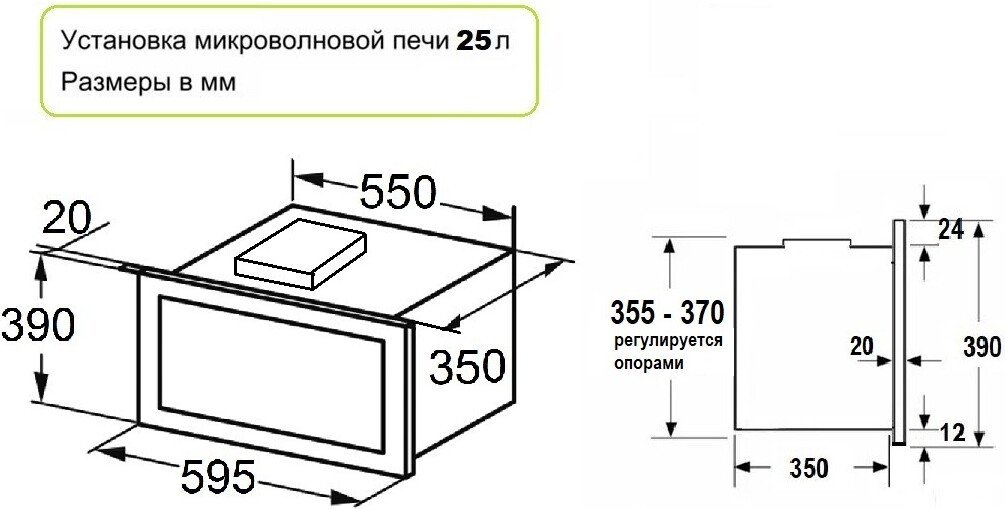 Микроволновая печь Schtoff NM 25 TG Nano Matte Black