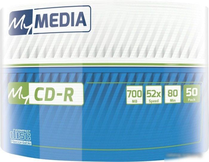 CD-R диск MyMedia 700Mb MyMedia 52x в пленке 50 шт. 69201