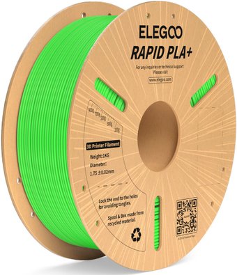 Филамент Elegoo RAPID PLA+ (1.75 мм, 1 кг, зеленый)
