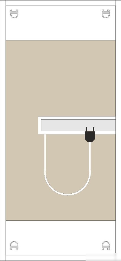 Symbolite Шкаф с зеркалом для ванной Каре 40x80 универсальное (с подсветкой, сенсор с диммером на зеркале)