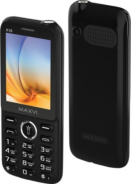 Кнопочный телефон Maxvi K18 (черный)