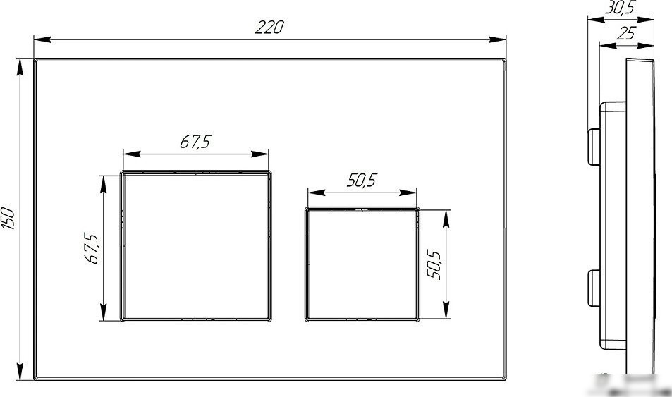 Панель смыва Ани Пласт WP1688
