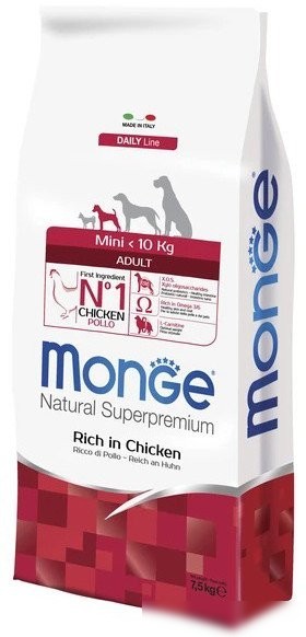 Сухой корм для собак Monge Daily Line Mini с курицей (7.5 кг)