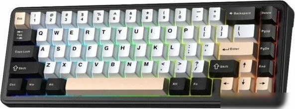 Клавиатура AULA F65 (черный/белый/розовый)