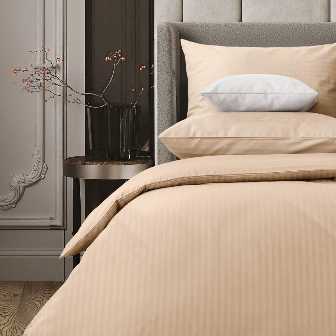 Постельное белье Verossa Stripe 2.0сп 747396 (Bronze, 70x70)