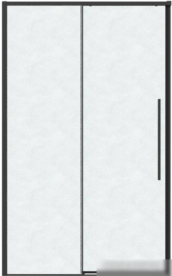 Душевая дверь Grossman Galaxy 100.K33.01.140.21.02 140x195 (черный матовый/стекло шиншилла)