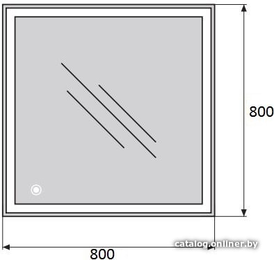 BelBagno Зеркало SPC-GRT-800-800-LED-TCH
