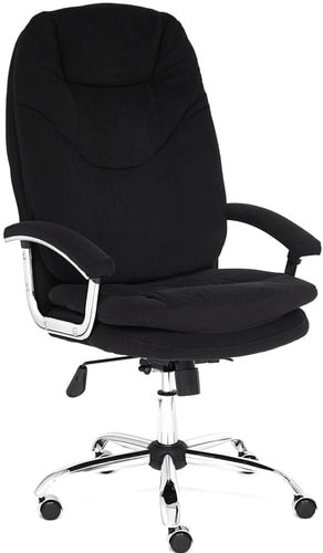 Кресло TetChair Softy LUX (флок, черный)