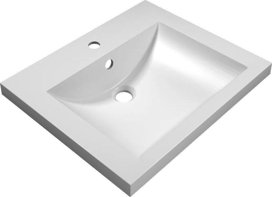 Misty Тумба с умывальником Софт 60 П-Соф-01060-011П2Я+10.150.00580.001