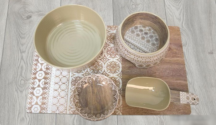 Коврик под миску TarHong Moroccan Wood (древесный с рисунком)