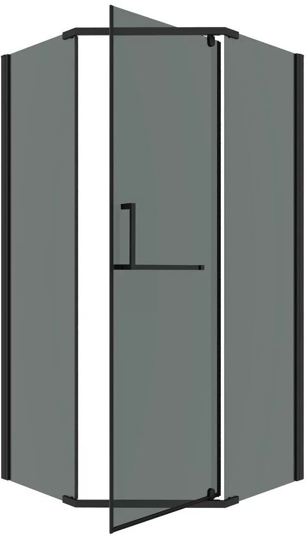 Душевой уголок Grossman Pragma 90x90x195 302.K33.03.9090.21.10 (черный матовый/тонированное стекло)