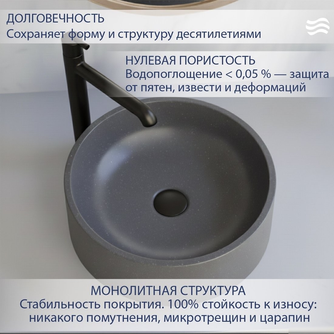 Умывальник Lauter Laguna 21L403G (Grey)