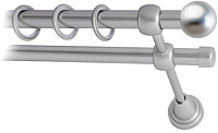 Карниз для штор Lm Decor Шар малый 124 2р гладкий (сатин, 3.2м)