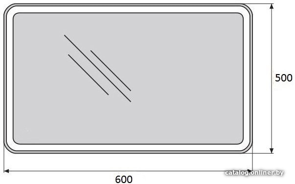 BelBagno Зеркало SPC-MAR-500-600-LED-BTN